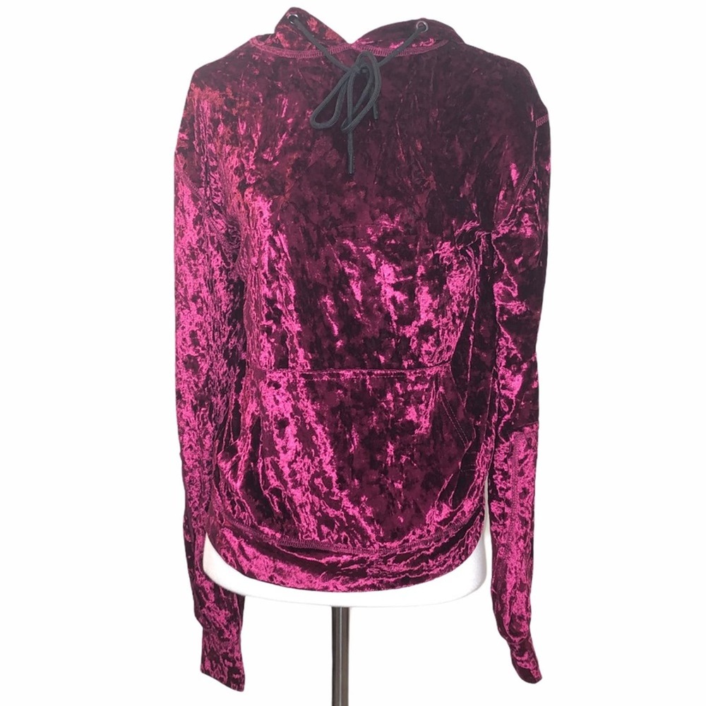 LF Emma & Sam Velour Pullover Hoodie Pink Small